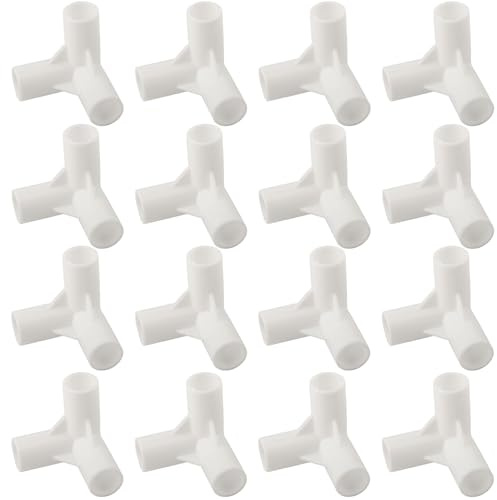 Peosaard Conectores de riego, Herramientas de Ajuste de tuberías de 16 Piezas 3 vías de 16 mm 90 Grados de conexión de plástico de Servicio Pesado Conexiones de Carpa