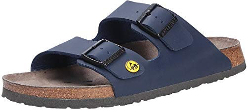 BIRKENSTOCK Professional Herren Arizona Birko-Flor Esd Pantoletten, 35 EU, Blau Blau