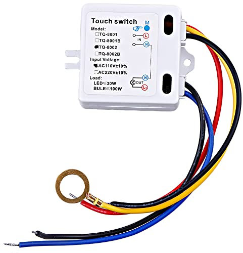 AC 110V 4 Way Dimmer Switch Touch Control Sensor Table Desk Light Parts White