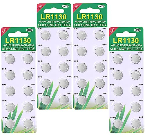 Paquet de 40 Piles Bouton alcaline de la Pile LR1130 AG10