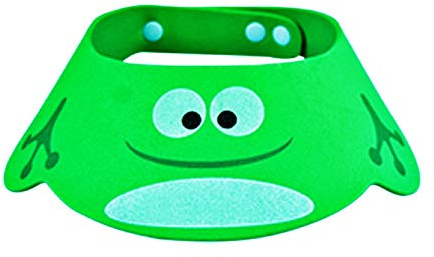 Gorro de baño - baño para bebés - baño - ducha - protección para los ojos - oídos - niños - suave - ajustable - cómodo - de color - verde - Idea de regalo de cumpleaños