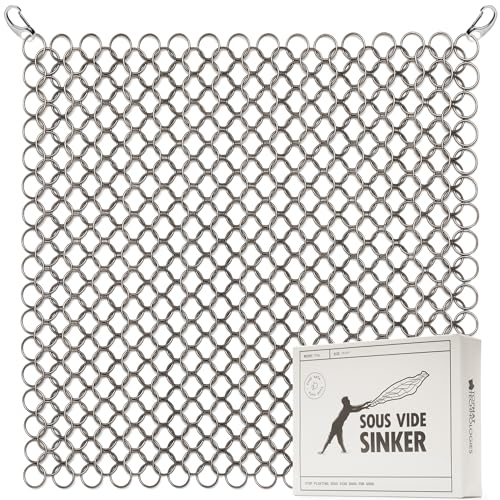 TopHat Sous Vide Machine Accessory Food Net (0.54kg) Heavy Duty Stainless Steel Weight for Sous Vide Bags - Achieve Precise and Safe Cooking with this Sous Vide Cooker Accessory - Reusable and Durable