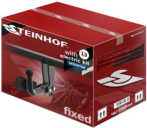 STEINHOF NEU Anhängerkupplung AHK starr kompatibel mit VW Touareg I 7L SUV 11.2002-03.2010 mit 13-polig Universal-Elektrosatz