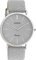 Oozoo Vintage Damen Armbanduhr mit Glitzer Ziffernblatt und flachem Lederband Ø 40 mm in verschiedenen Varianten, Silber/Silbergrau/Glitzer, Armband