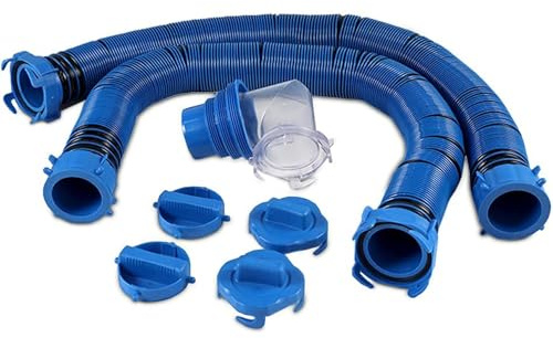 Offgridtec® Set di tubi di scarico per camper senza attrezzi, ideali per lo scarico dell'acqua e delle acque reflue