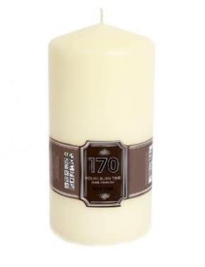 Marco Paul - Vela para pilar de iglesia, 20 cm, 170 horas, tiempo de combustión, velas de marfil, luz de Navidad, decoración festiva, boda, fiesta, Navidad