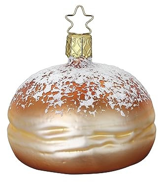 Inge-glas – julgransprydnad, julgransprydnad – krukor – glas – färg: brun – höjd 6,5 cm