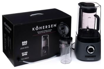Kohersen Standmixer 71097 Anthrazit, 600 W, 80 kPa, 600 ml