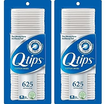 Q-tips Cotton Swabs For Hygiene and Beauty Care Original Cotton Swab Made With 100% Cotton 625 Count (Pack of 2)