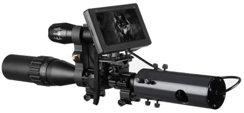 SUZLAZYR Lunette de visée numérique infrarouge 850 nm avec écran LED de 4,3 pouces pour la vision nocturne pour la chasse en plein air