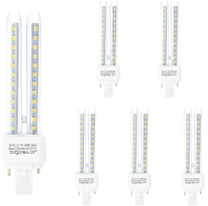 Aigostar Led Kaltweiß 11W PLC G24d-3 Leuchtmittel Mains Birne Lampe 6500K 1070 Lumen Abstrahlwinkel 360 Grad 2U Glühbirnen 5 Stücke Energiesparend