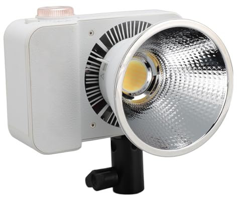 COB-LED-Videoleuchte, 100 W Bi-Color 2700 Bis 7500 K Fotobeleuchtung mit 1/4-Zoll-Schraubenloch, Unterstützt APP-Ferndimmung, für Live-Streaming-Außenaufnahmen (White)