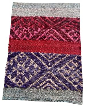 Teppich aus 100 % Wolle aus Peru, 50 x 80 cm, handgefertigt, Fair-Trade-Haushaltswaren