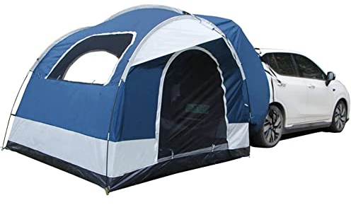 CRBUDY Auto-Markise, Sonnenschutz, universelles Campingzelt, tragbar, wasserdicht, Dachzelt, Auto-Überdachung für SUV, Minivan, Schrägheck, Camping, Outdoor-Reisen, 3–4 Personen, blau, 25