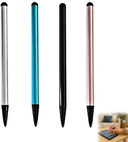 keyxer Pack de 4 Stylets Tactiles Universels pour Tablette - Stylo pour Tablette Tactile Ultra - Précis, conçus pour Une expérience de Navigation exceptionnelle Compatible avec iPhone et Plus