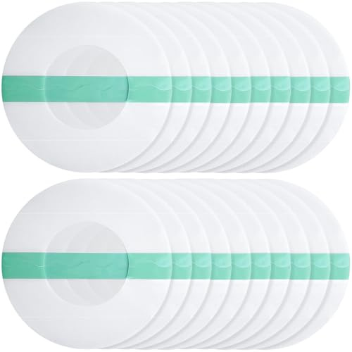 20 Pezzi Cerotti Compatibili con Freestyle Libre 1 & 2 (Verde) - Patch Adesive Impermeabili & Protezione Sensore Glicemia - Copertura Senza Colla al Centro per Sport & Nuoto