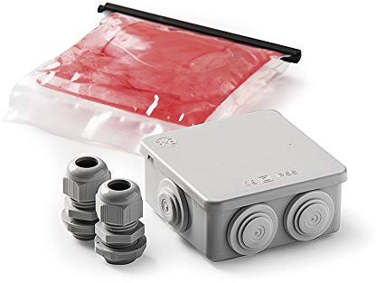 FAMATEL - CONNECT PLUS | Producto de máxima estanqueidad | Con gel aislante y prensaestopas | Blanco y Rojo
