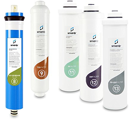 smardy 5x Wasserfilter Ersatzfilterset Nr. 8 | 9 | 11 | 12 | 13 für Wasserfilteranlage smardy PRO 190