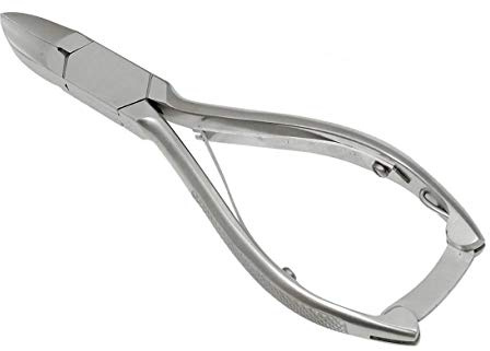 Pedikürzange- Pinza per unghie forti, strumento di podologia, strumento per la cura dei piedi, lama curva (14 cm)