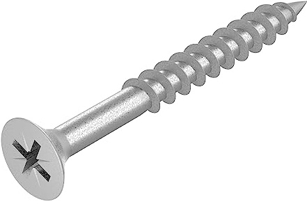 SECCARO Lot de 150 vis à bois V2A VA A2 pour panneaux d'aggloméré 5 x 50 mm Vis à bois avec filetage partiel Phillip/PZ