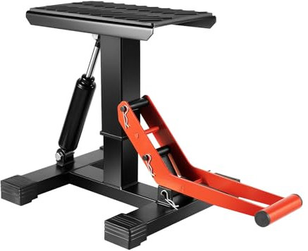 OUBUBY Hydraulischer Motorradheber 400KG Belastbar Motorrad Heber Motorradhebebühne Montagebock Motorrad Einstellbare 250-350 mm Montagebock Motorradlift für Motorradwartung Reparatur, Wartung