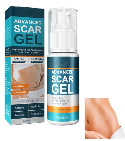 Gel de Cicatrice en Silicone,Crème Eliminatrice De Cicatrices,Gel Réparateur de Cicatric,Crème Cicatrice En Silicone Avancé,pour Cicatrices Anciennes Et Nouvelles 50ml