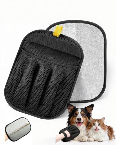 JIMYIU Gant Anti-Poils Chats et Chiens (Lot de 2) - Gant Électrostatique Réutilisable et Lavable - pour Canapé, Tapis, Siège Auto, Vêtements et Meubles