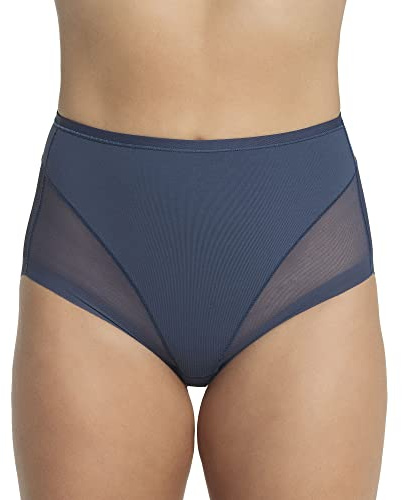 Leonisa Invisible Shapewear Panties, High Waisted Tummy Control Women's Underwear 543- Blue, Medium