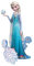 Amscan 110087-01 - Air Walker Folienballon Frozen Elsa die Schneekönigin, Größe 88 x 144 cm, Weiß / Silberfarben