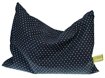 Miniblings körsbärskärnkudde förkylning 22 x 18 cm svarta punkter vit värme kudde