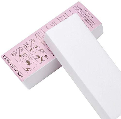 Tvoip 100 Sheet/Pack Disposable Professional Hair Removal Tool Depilatory Paper Nonwoven Epilator Women Wax Strip Paper Shaving Roll Waxing Smooth Legs