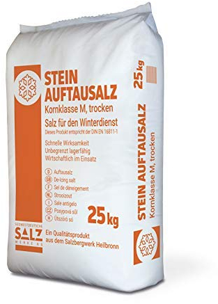 Steinauftausalz, Streusalz, Tausalz im 25kg PE-Sack, bụndesweit frei Haus.