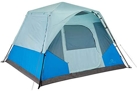 Outbound QuickCamp 6-Person 3-Season Cabin Tent, 600mm Coated Rainfly, Blue