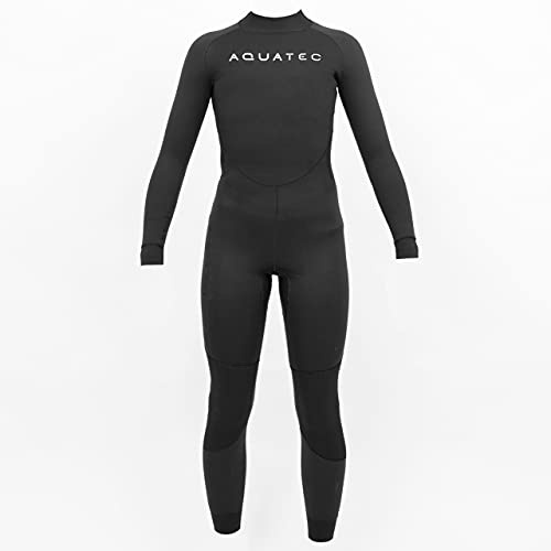 AQUATEC Full längd våtdräkt för barn - 6 storleksalternativ [5-16 år] | 2 x neoprentjocklekar: 2 mm och 4/3 mm | Våtdräkt för hela kroppen | Vattensporter, simning och mer (9-10 år, 2 mm tjocklek)