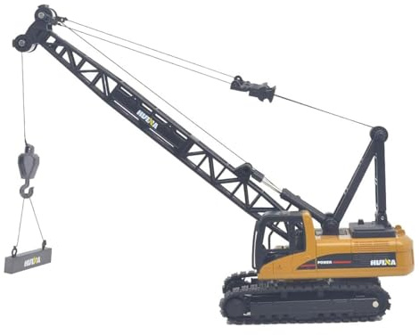 Ailejia Construction Trucks Toys Crane Truck 1/50 Scale DieCast Truck Engineering Car Metal Construction Vehicles Crane Machine Model Toy for Boys (Crawler Crane)