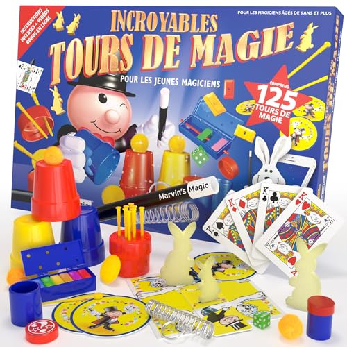 Marvin's Magic - Ensemble de Magie pour Enfants - Comprend Baguette Magique, Tours de Cartes et Autres Accessoires - 6 Ans et Plus - 125 Tours de Magie
