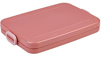 Mepal - Fiambrera Take A Break plana - Lonchera Ideal Para Bolsa De Portátil O Mochila - Lunch Box De Forma Plana para 2 Bocadillos O 4 Rebanadas De Pan - 800 ml - Vivid Mauve