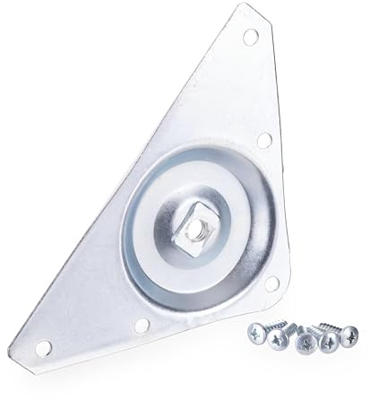Waddell Furniture Leg Mounting Bracket (1 Count, Heavy Duty Top Plate) | 18G Steel Quick Mount Table Leg Attachment Hardware | DIY Home Projects Made Easy | Compatible with Bolt Hanger Table Legs