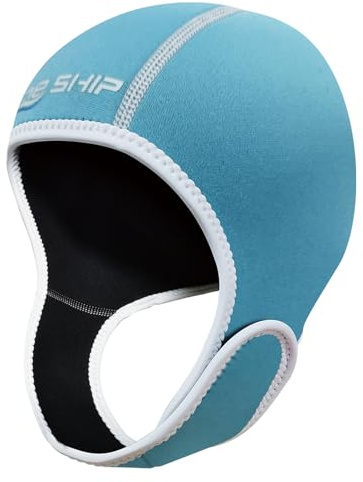 Skyone Neoprene Dive Hood Wetsuit Hood for Men Women, Scuba Diving Hoods 2MM with Adjustable Chin Straps, Neoprene Swim Cap Surfing Head Cover Stretchable for Boating Kayaking Water Sports (Blue)