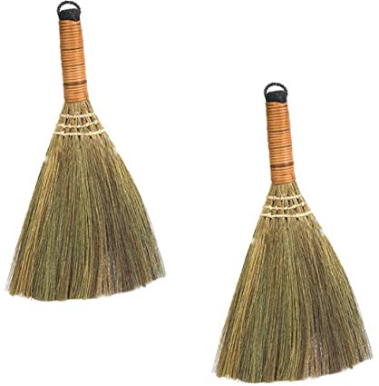 JECOMPRIS Kinderwerkzeuge 2st Haushaltsstaubbesen Besen Zur Bodenreinigung Natürlicher Palmenbesen Mini-staubtuch Einweihungsgeschenk Staubreinigung Handbesen Rührgerät Stroh Sauber Kind