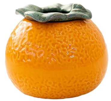 TTETTZ Pot de Fleurs d'intérieur, récipient en céramique de Forme Orange pour la décoration intérieure, Moyen