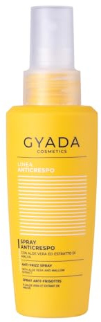 Gyada Cosmetics, Spray Anticrespo, Ad Azione Condizionante, Per Capelli Crespi E Trattati, Effetto Anti-Statico, Migliora Lucentezza, 125 Ml