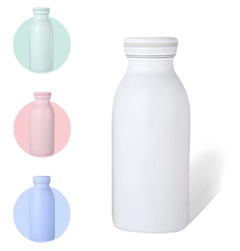 AMFUN Botella Térmica Aislada, Crema Botella de Acero Inoxidable, Botella Térmica a Prueba de Fugas, para Agua Potable Fría y Caliente Café Leche