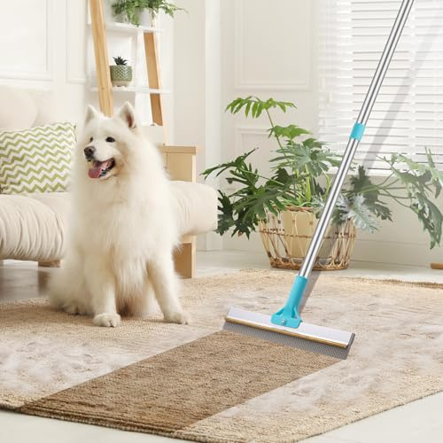 ondware 2-in-1 Pet Hair Remover Broom with 54 Handle for Carpets