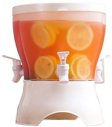 Fontana 'acqua per frigorifero | Caraffa Dispenser per bevande fresche 5,3 L - girevole impermeabile a tre scomparti per succo di tè ghiacciato Limonata fredda