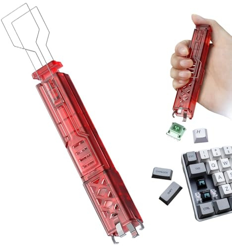 Estrattore per tastierino – Rimozione per tastiera, estrattore interruttore, estrattore tastiera, strumento ergonomico 2 in 1 in acciaio , strumento di rimozione del cappuccio