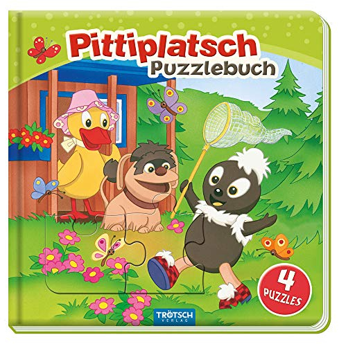Trötsch Unser Sandmännchen Puzzlebuch mit 4 Puzzle Pittiplatsch: Beschäftigungsbuch Entdeckerbuch Puzzlebuch