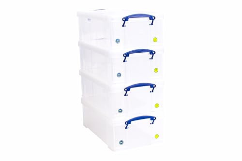 Set of 4 x 12 litre Really Useful Boxes