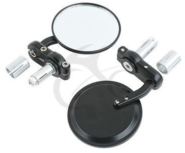 TCMT backspegel 3 tum runda 7/8 tum styrändar individuell spegel café racer bobber