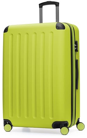 Hauptstadtkoffer Spree - Großer Hartschalen-Koffer, TSA, 4 Doppel-Rollen, Trolley, Rollkoffer, Reisekoffer, Volumenerweiterung, 75 cm, 119 Liter, Farn